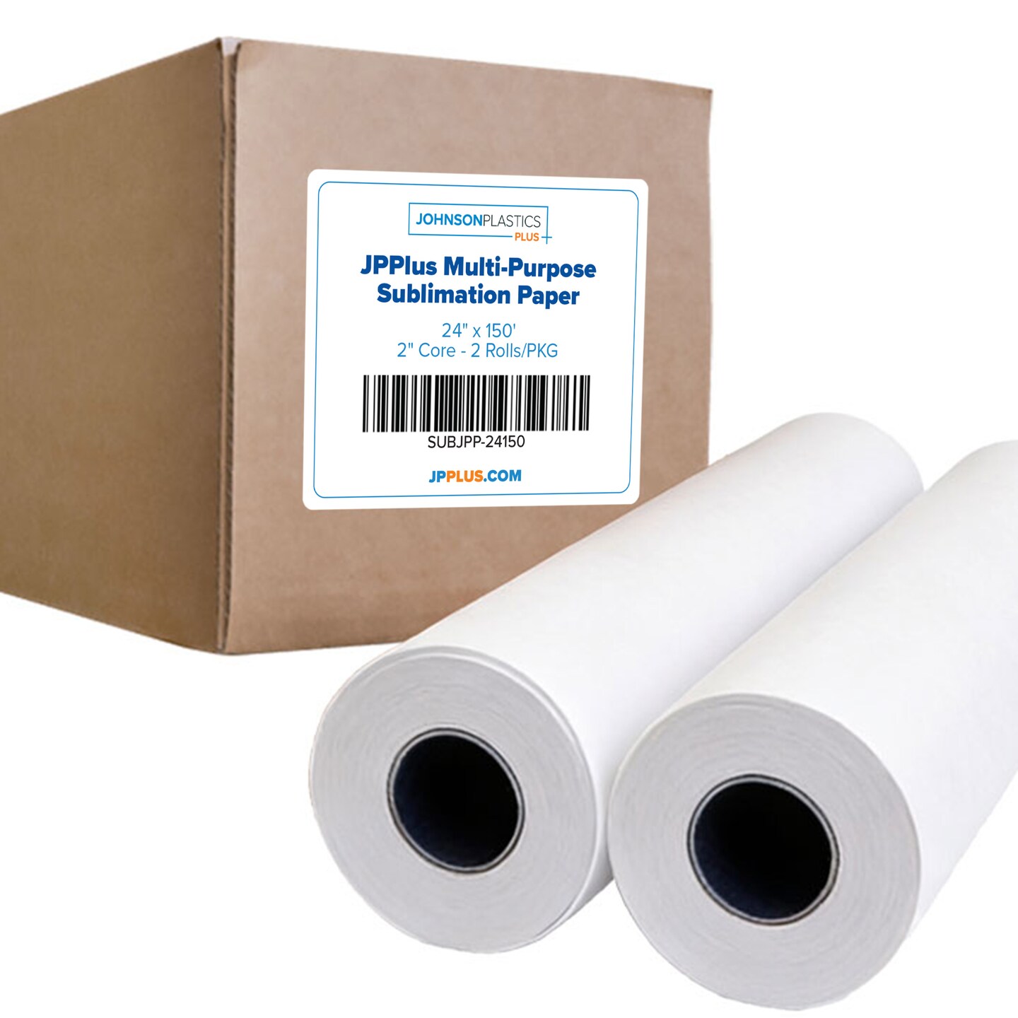 JPPlus Multi-Purpose Sublimation Paper Roll (2 Rolls/Pack) 90gsm, Double-Sided Hybrid A Sub Paper for Hard & Soft Blanks, Fast Drying, 2" Core, Compatible with Epson SureColor F570