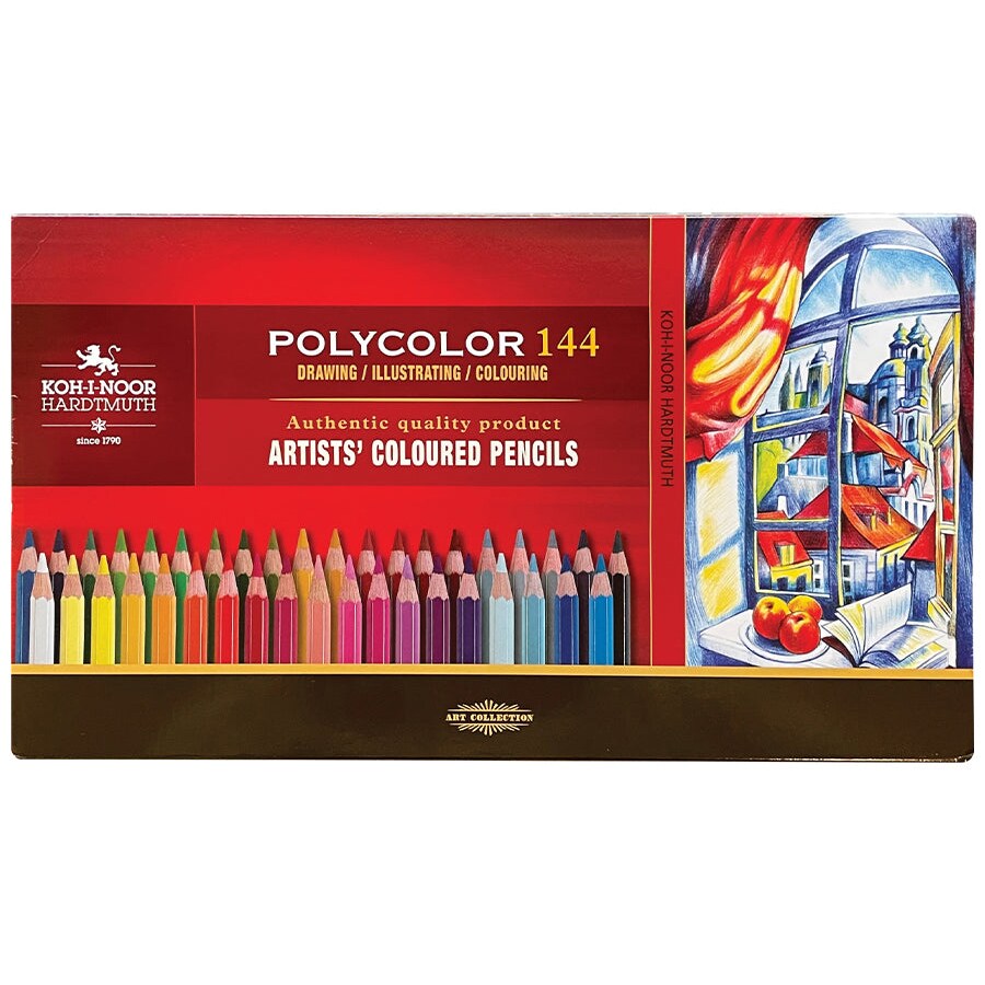 Koh-I-Noor® Polycolor® Pencil Set, 144 Assorted Colors in a Tin