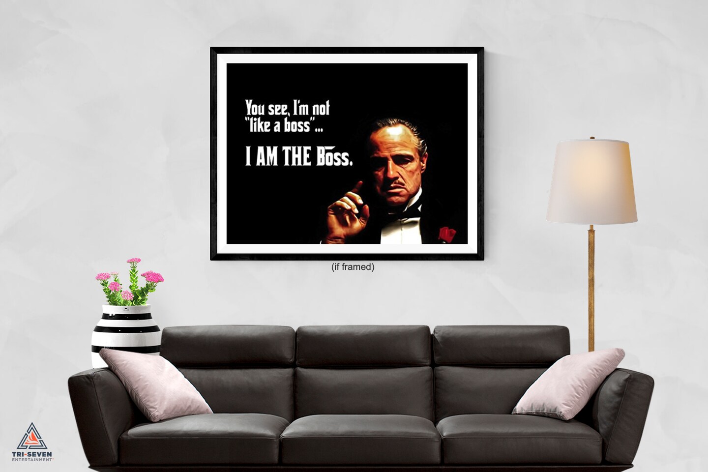 The Godfather Poster Meme Quote I&#x27;m Not Like A Boss I Am The Boss Art Print, 24&#x22;x18&#x22;, Unframed