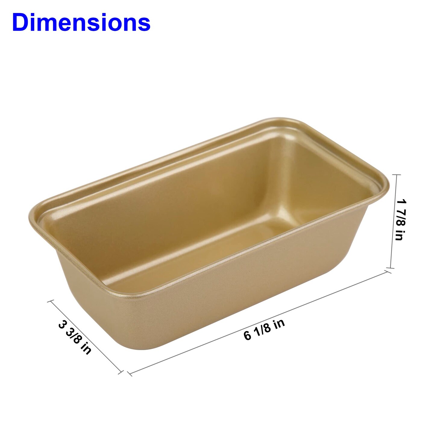 6 Pieces Mini Loaf Pans, Non-Stick Baking Bread Pan, Carbon Steel Bakeware