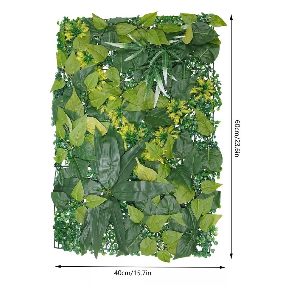 12pcs 60*40cm Artificial Boxwood Wall Hedge Mat Plant Panels Outdoor Grass Fence