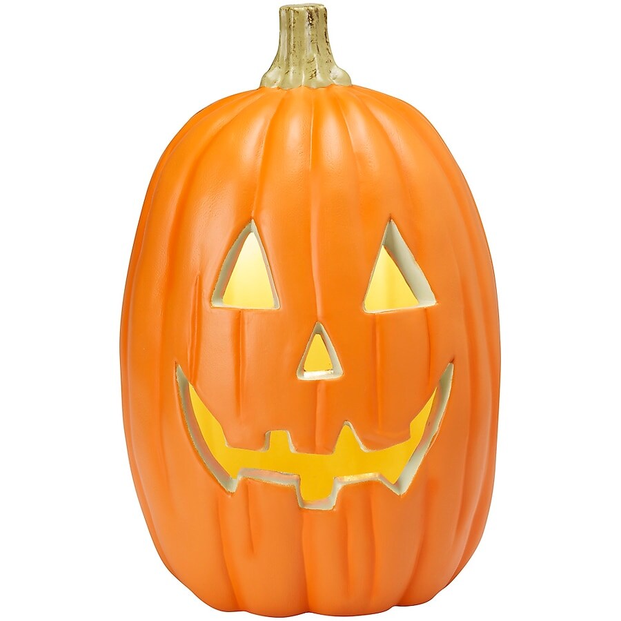 16 Inch Light Up Orange Pumpkin Perfect Halloween Cheer