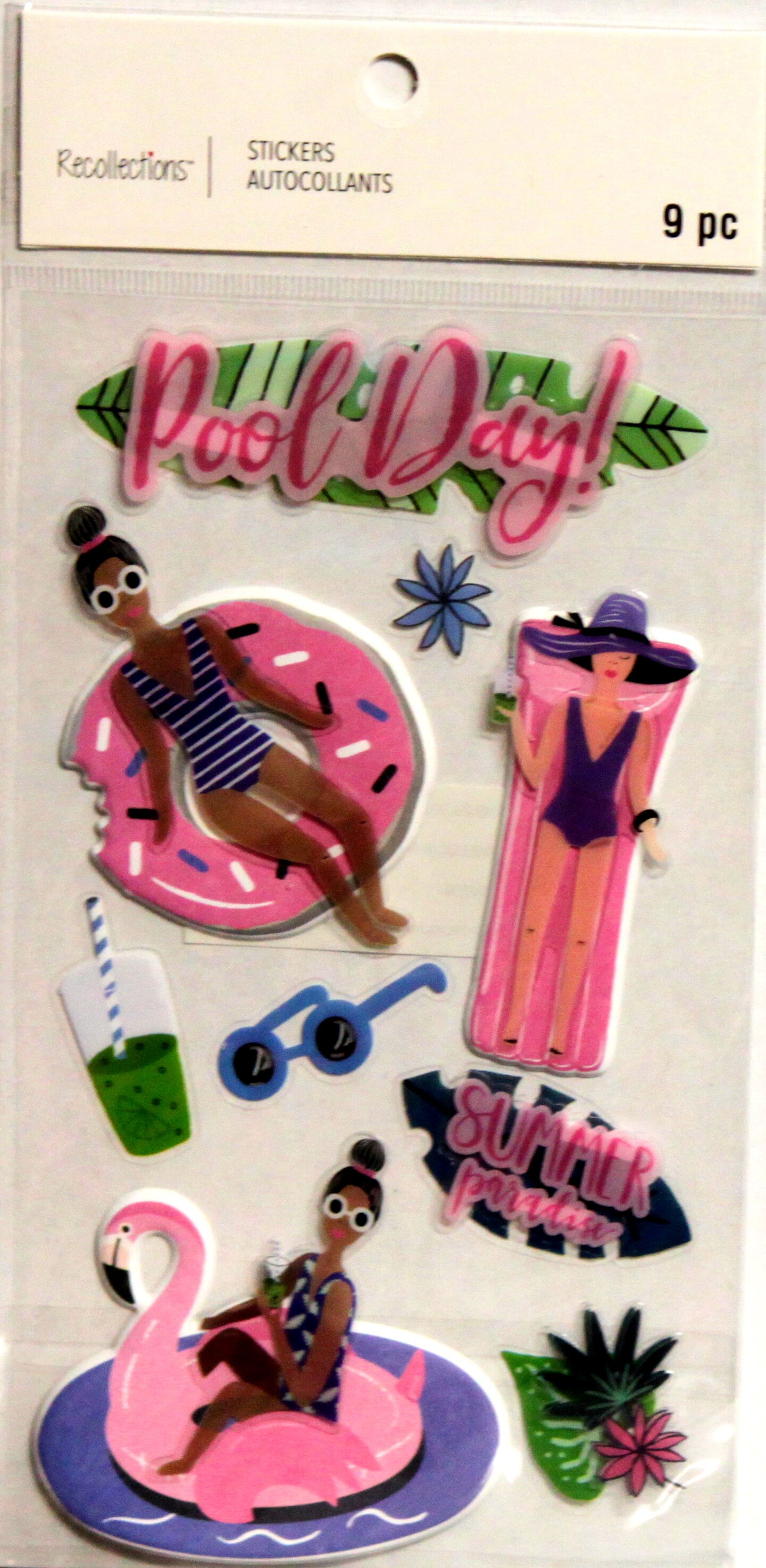 Recollections Pool Day Dimensional Stickers