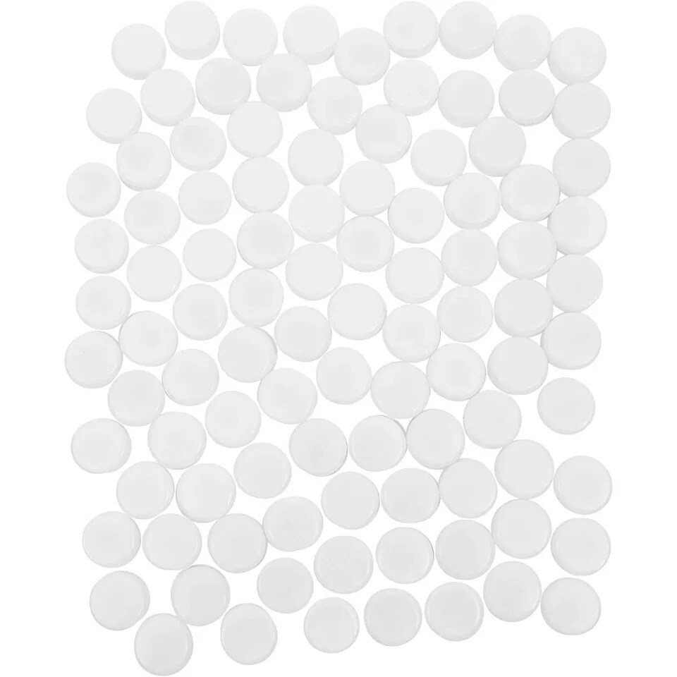 100-Pack White Round Inserts for Noise Maker for Sporting Events 0.83 in