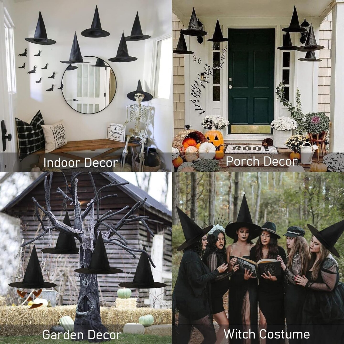 12Pcs Witch Hats Costume
