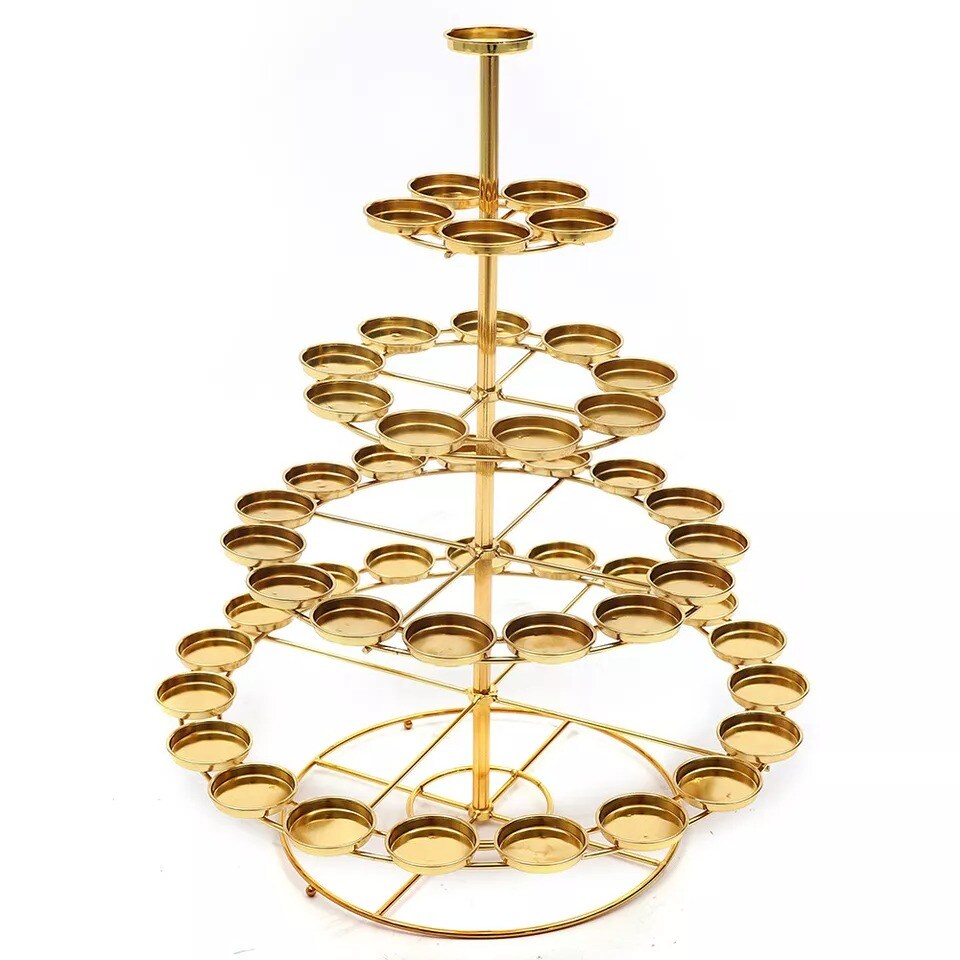49 Candle Holder Buddha Ghee Lamp Holder Light Temple Ornaments Alloy Home Decor