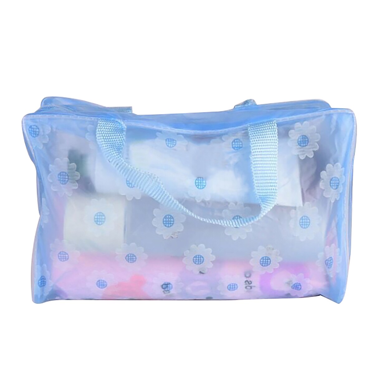 Makeup Bag Handle Design Large Capacity Durable Outdoors Beach Travel Cosmetic Storage Bag Fitness Supplies