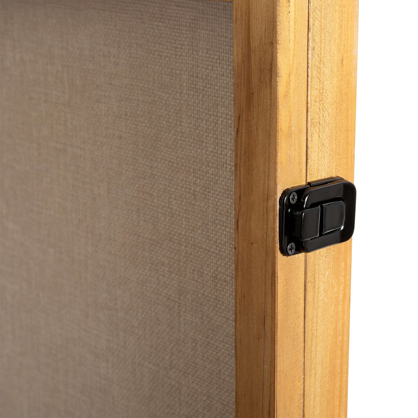 HBCY Creations Wood Shadow Box Display Case - Solid Wood with Acrylic Window - Security Latch - For Mementos and Keepsakes