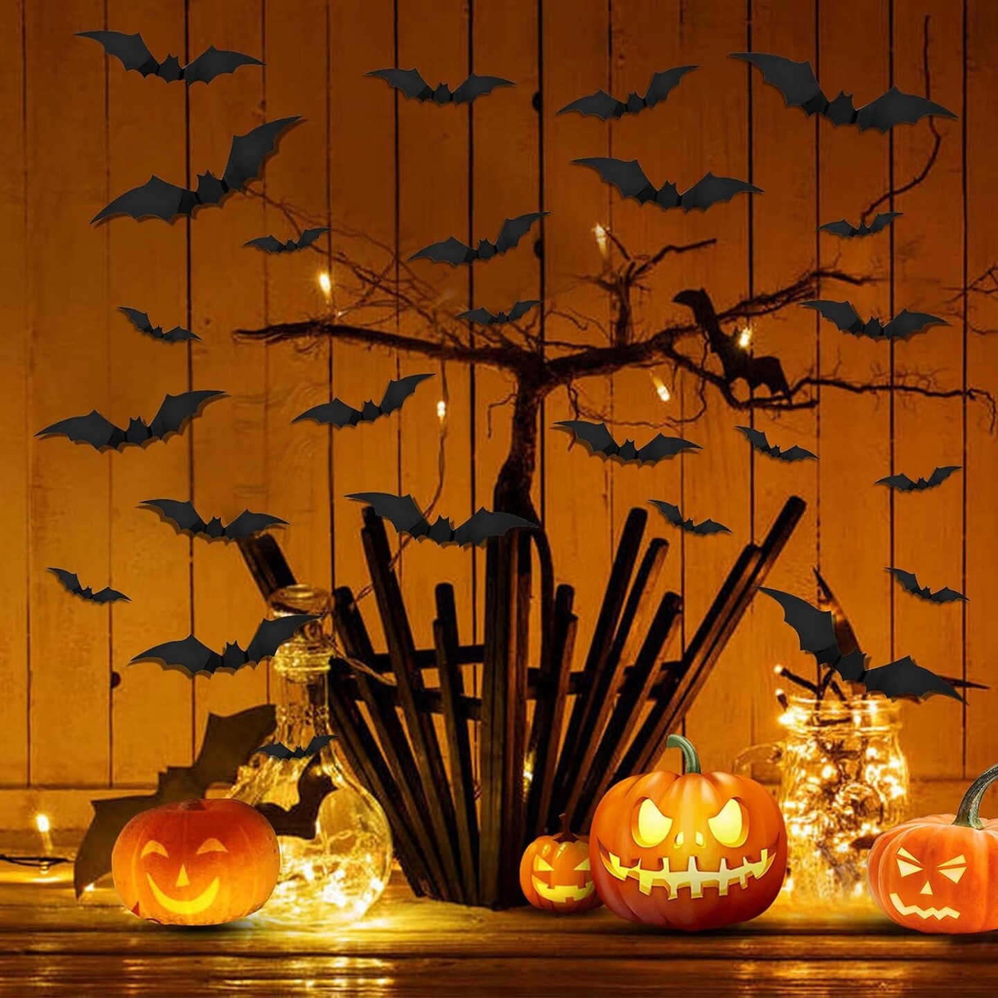 Halloween Decorations Clearance Bats 96 Pcs, Halloween Decorations Indoor Clearance, Halloween Decor Wall Decor, Bats Halloween Decorations outside Clearance for Bedroom Halloween Party Decorations