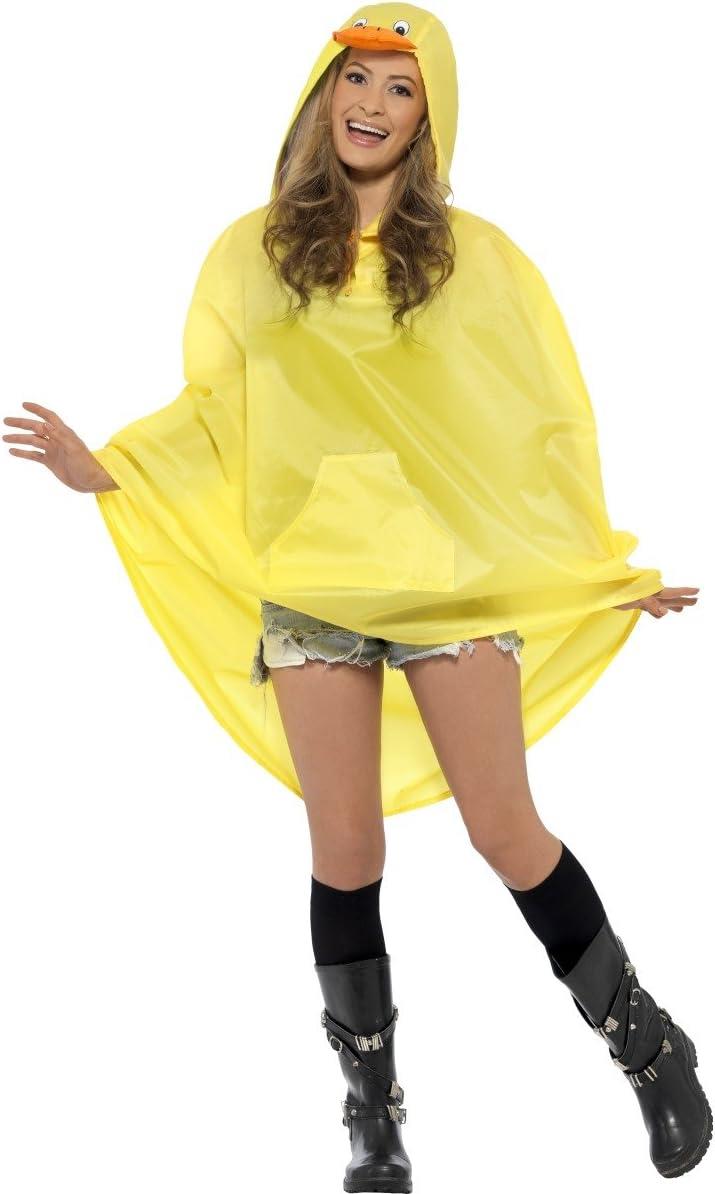Smiffys Festival Novelty Adult Unisex Duck Party Poncho, with Drawstring Bag