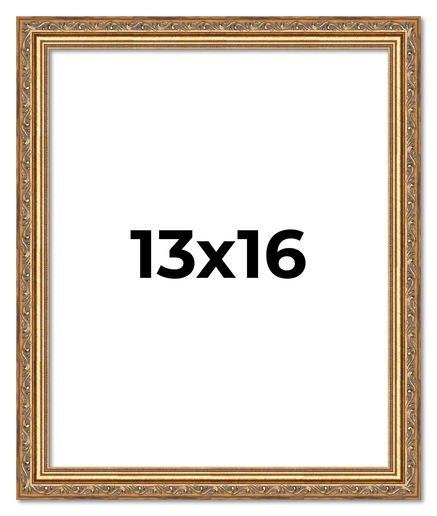 13x16 Museum-Quality Picture Frame with UV-Resistant Acrylic & Acid-Free Backing, Available in 4 Finishes - Gold, Silver, Bronze, and Black