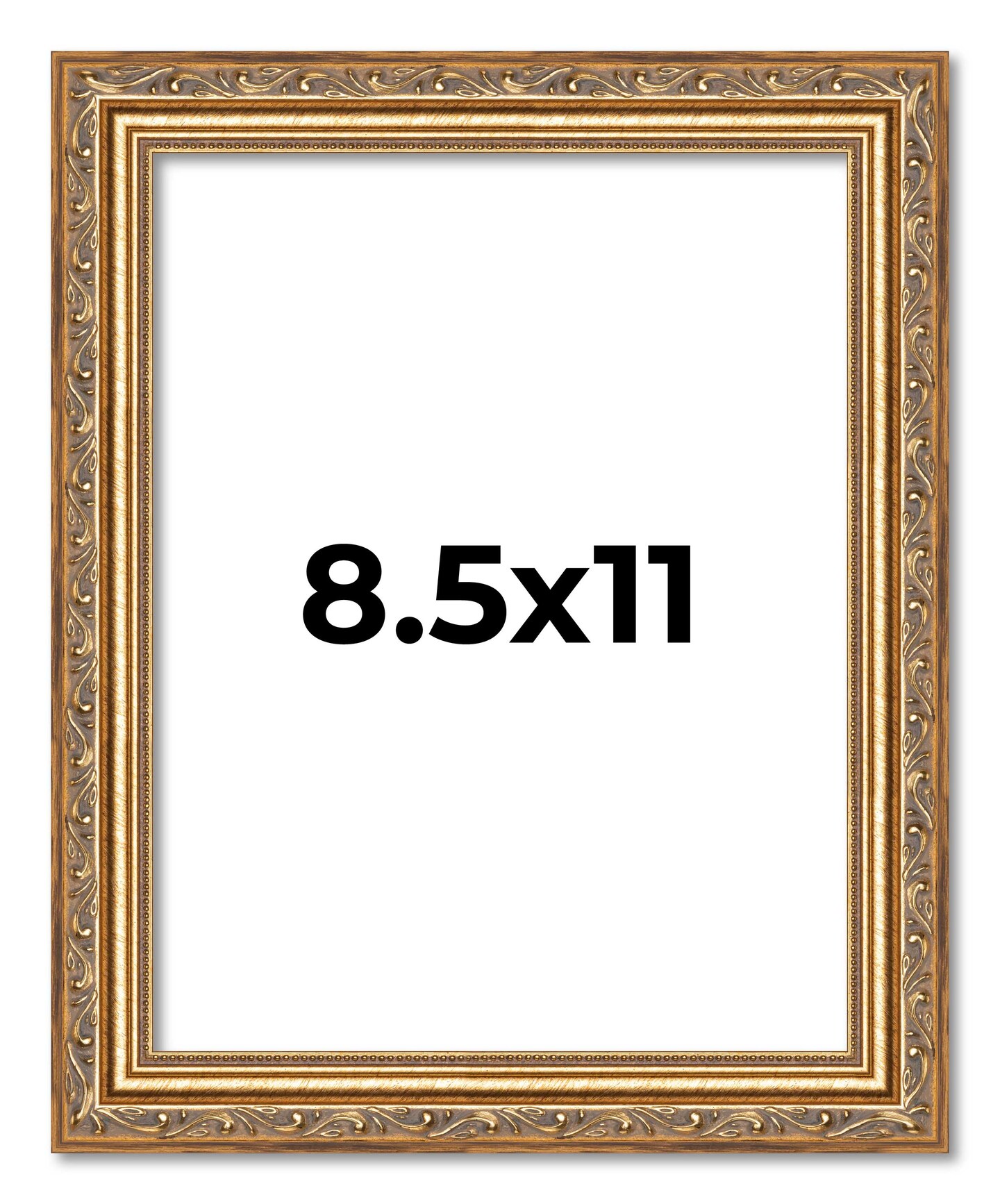 8.5x11 Museum-Quality Picture Frame with UV-Resistant Acrylic & Acid-Free Backing, Available in 4 Finishes - Gold, Silver, Bronze, and Black