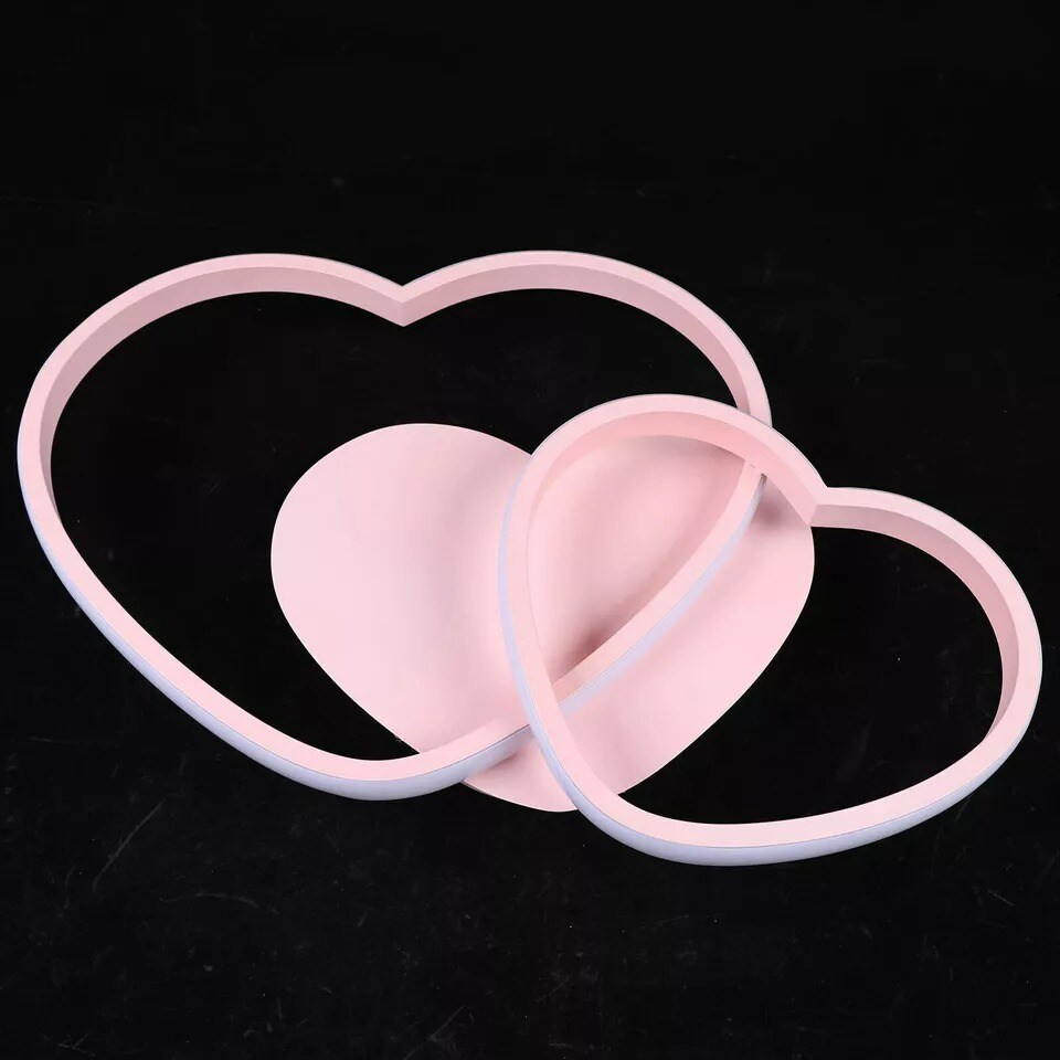 Modern Acrylic Chandelier Lamp LED Heart Shape Flush-Mount Ceiling Light Fixture