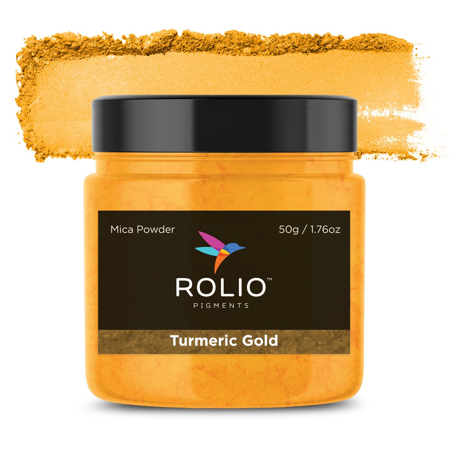 Rolio - 1 Jar Mica Powder (Turmeric Gold) - 50g / 1.8 oz