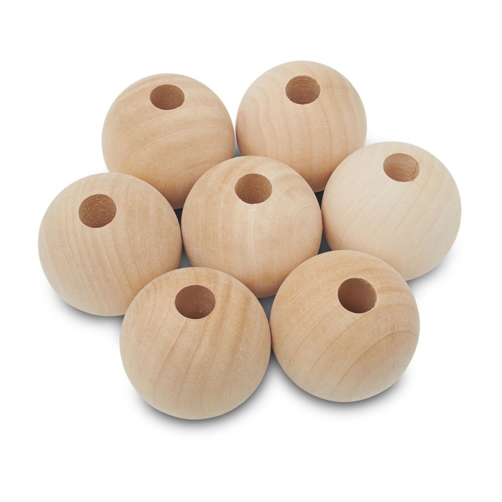 Unfinished Wooden Ball Beads, Multiple Sizes | Woodpeckers