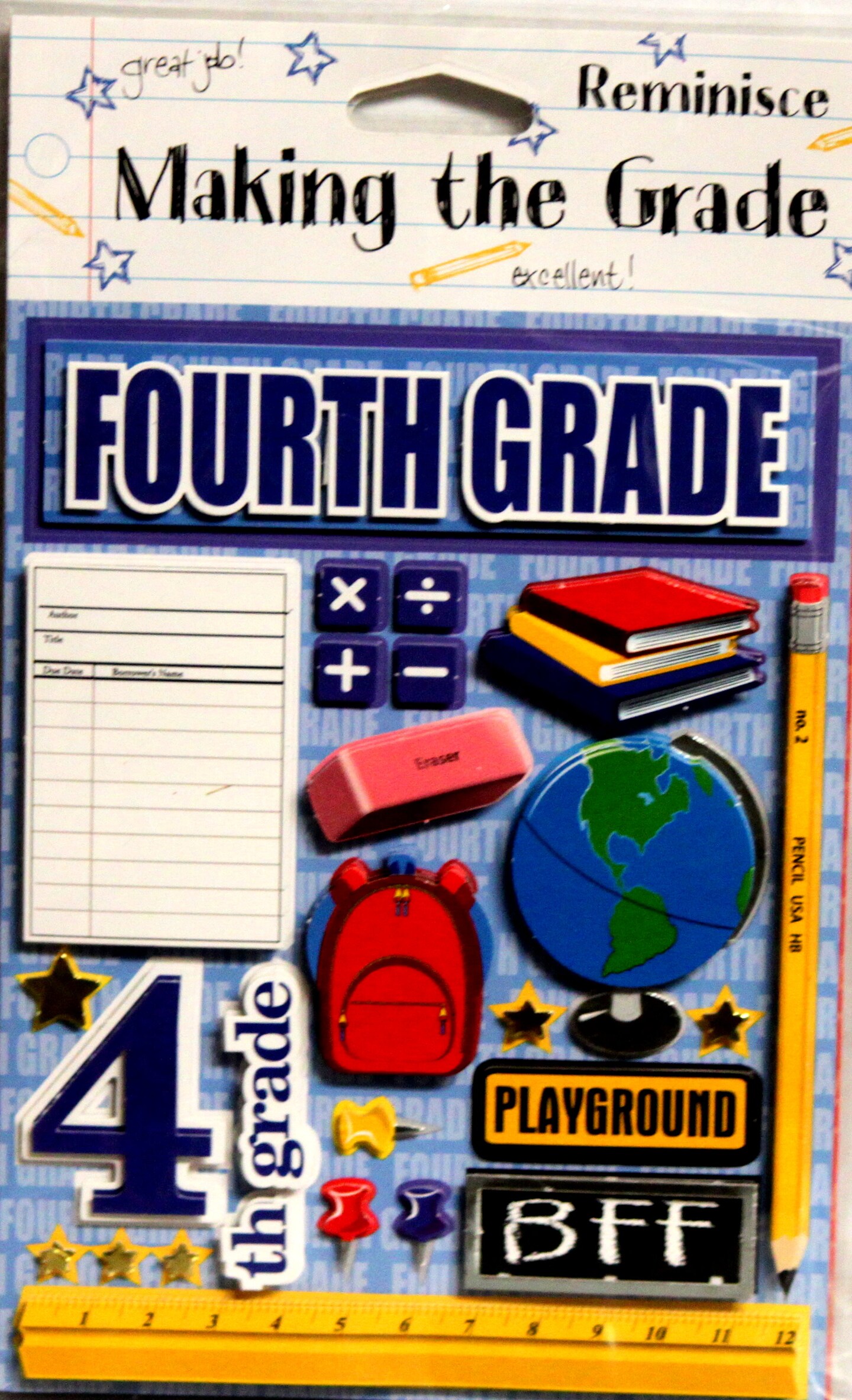 Reminisce Fourth Grade Dimensional Stickers