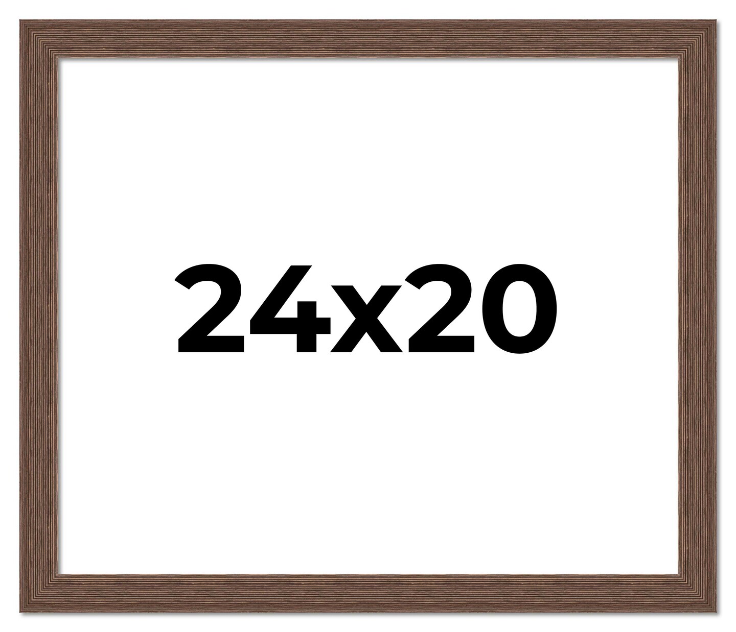 24x20 Wide Barnwood Picture Frame with UV-Resistant Acrylic &#x26; Acid Free Backing, Available in 6 Paint Finishes - Grey, Brown, White, and Black