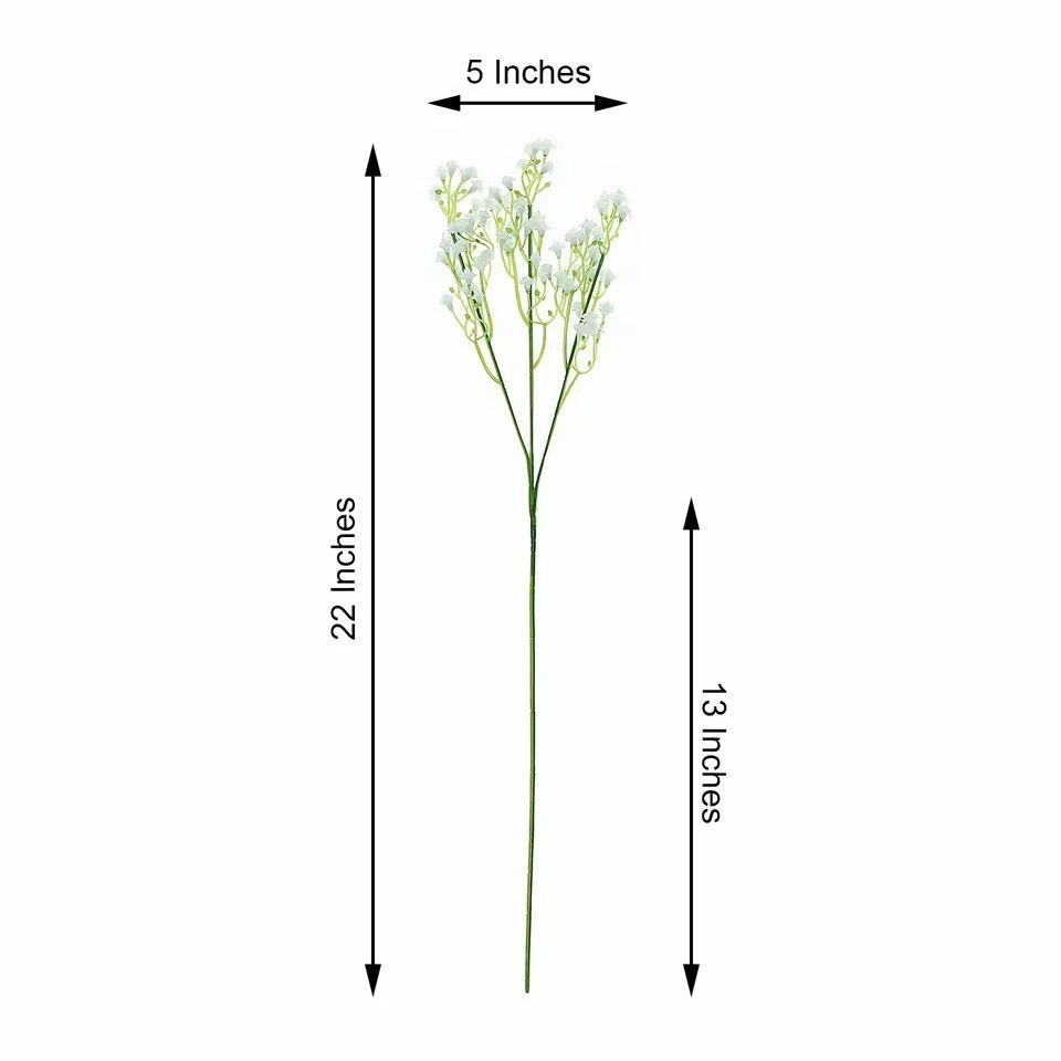 12 White 22 in Baby Breath Stems Silk Artificial Flowers Party Wedding Flowers