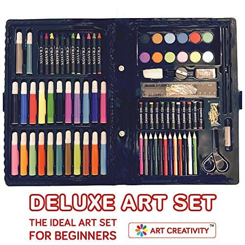 101 Pieces Deluxe Art Kit For Kids Art Set- Beginners Supplies  Artist Drawing Painting Kit with Coloring Book, Art And Craft Gift Set for Boys, Girls, Ages 6 7 8 9 10 11 12