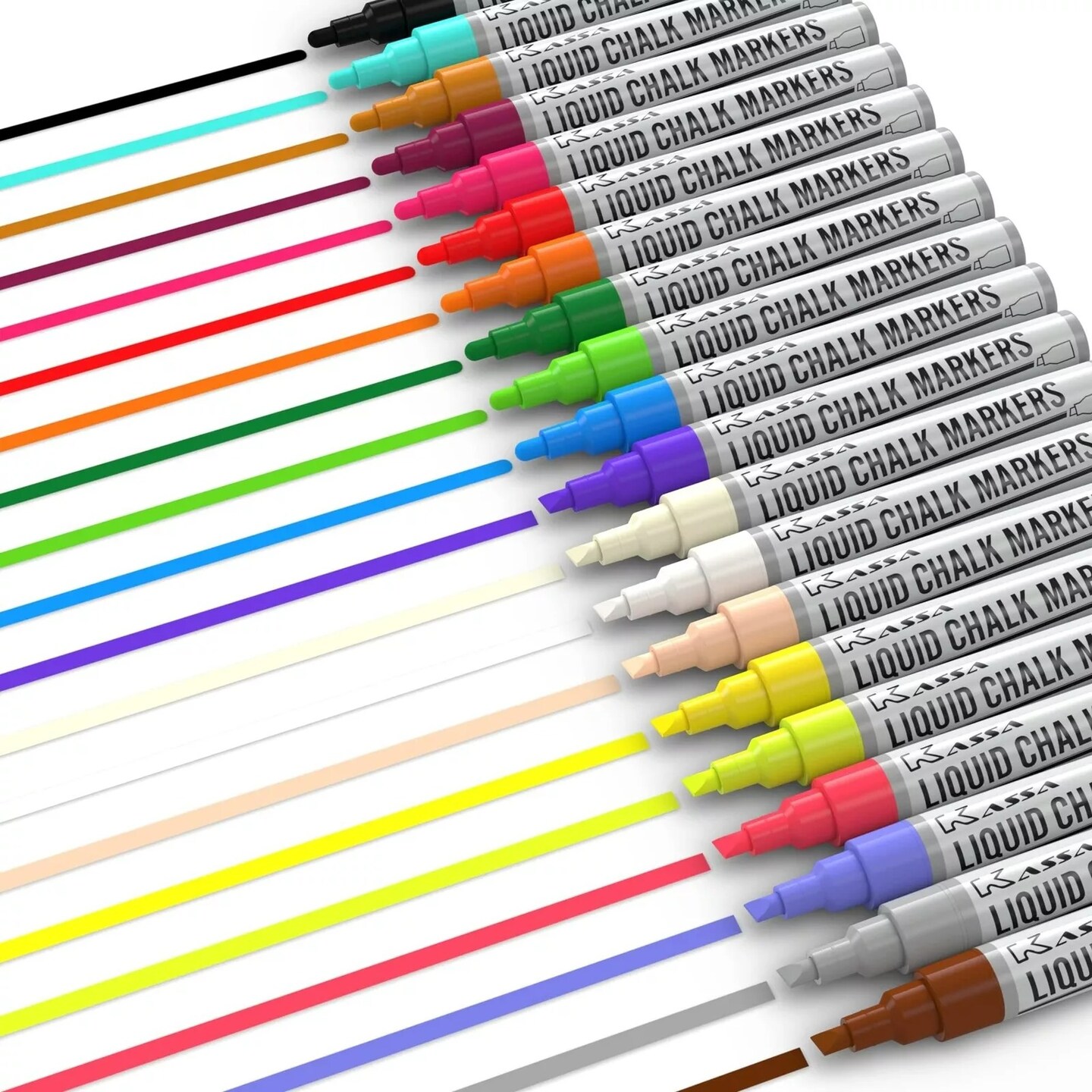 Liquid Chalk Markers, Core Multicolor for Chalkboards, 20 pack