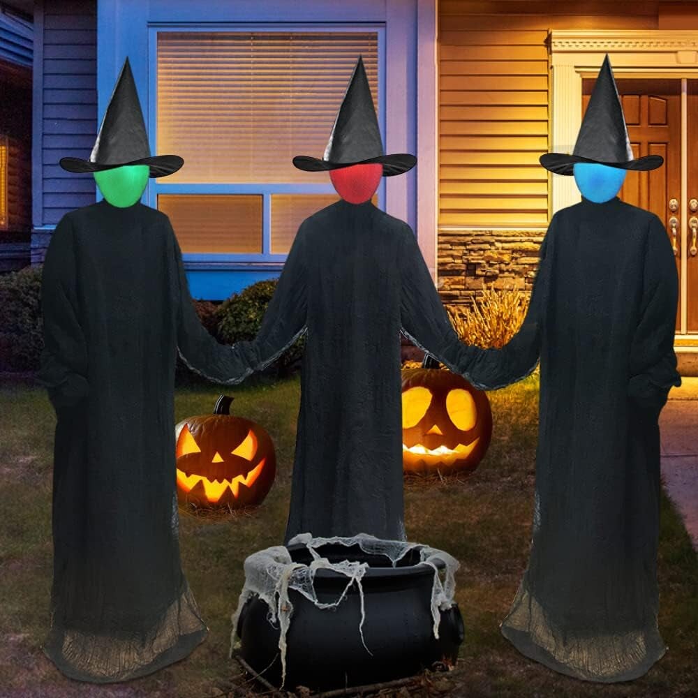 Holding Hands Screaming Witch