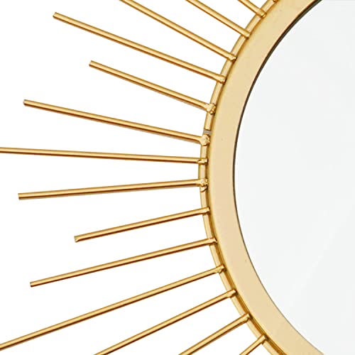 3 Pack Sunburst Wall Mirror Metal Wall Mounted Mirrors Bling Home Decorative Hanging Wall Art for Living Room Bedroom-Sunburst Gold