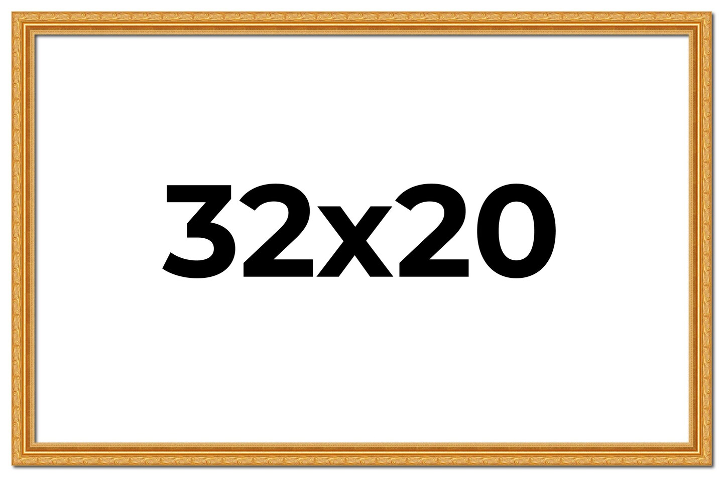 32x20 Solid Wood Antique Picture Frame with UV-Resistant Acrylic & Acid-Free Backing, Available in 4 Finishes: Bronze, Gold, Silver, and Gold with Black