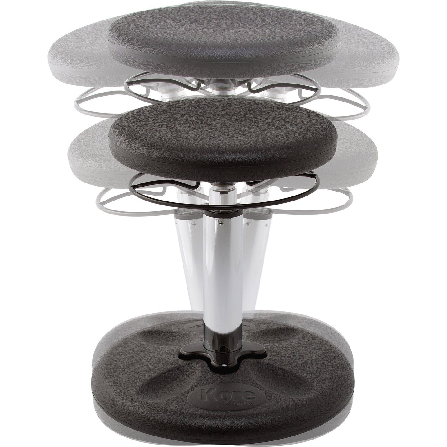 Kids Adjustable Standard Wobble Chair 14-19&#x22;, Black