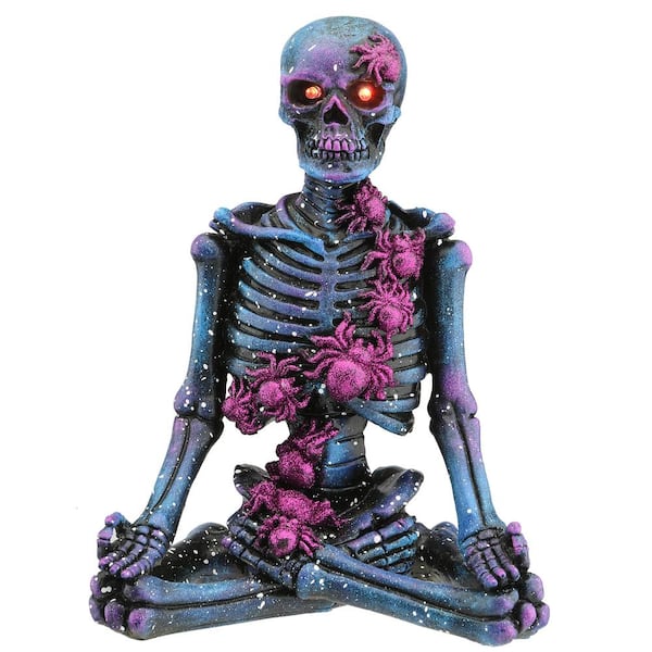 Halloween 10&#x22; LED Purple Galaxy Skeleton Decor