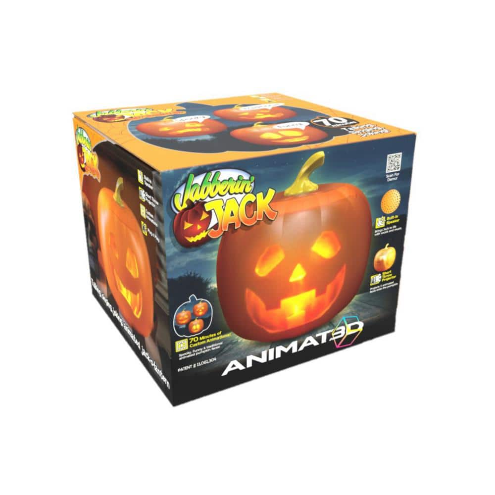 Halloween 10.5 Inch Product Height Orange Jabberin&#x27; Jack Talking Animated Pumpkin