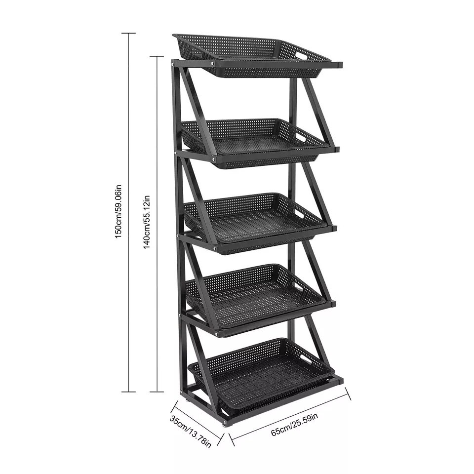 Supermarket Display Rack Shelf Retail Merchandiser Fruit Vegetable Snack Basket