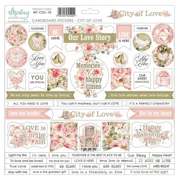 DISC - City of Love Carboard Stickers
