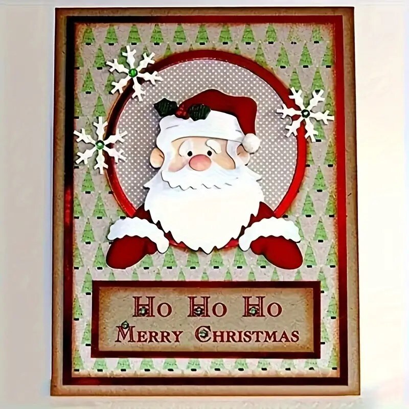 Designer Metal Christmas Santa Cutting Dies Set-14 Pieces
