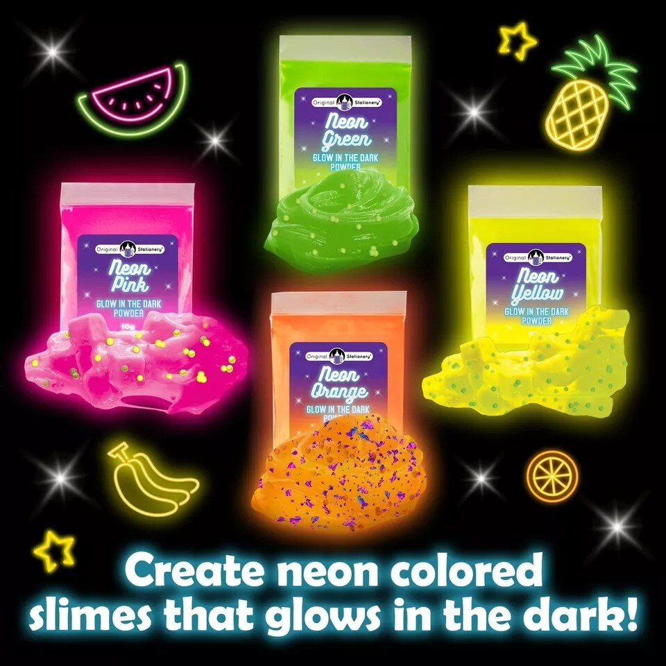 Tropical Glow In The Dark Slime Kit to Make Neon Slime