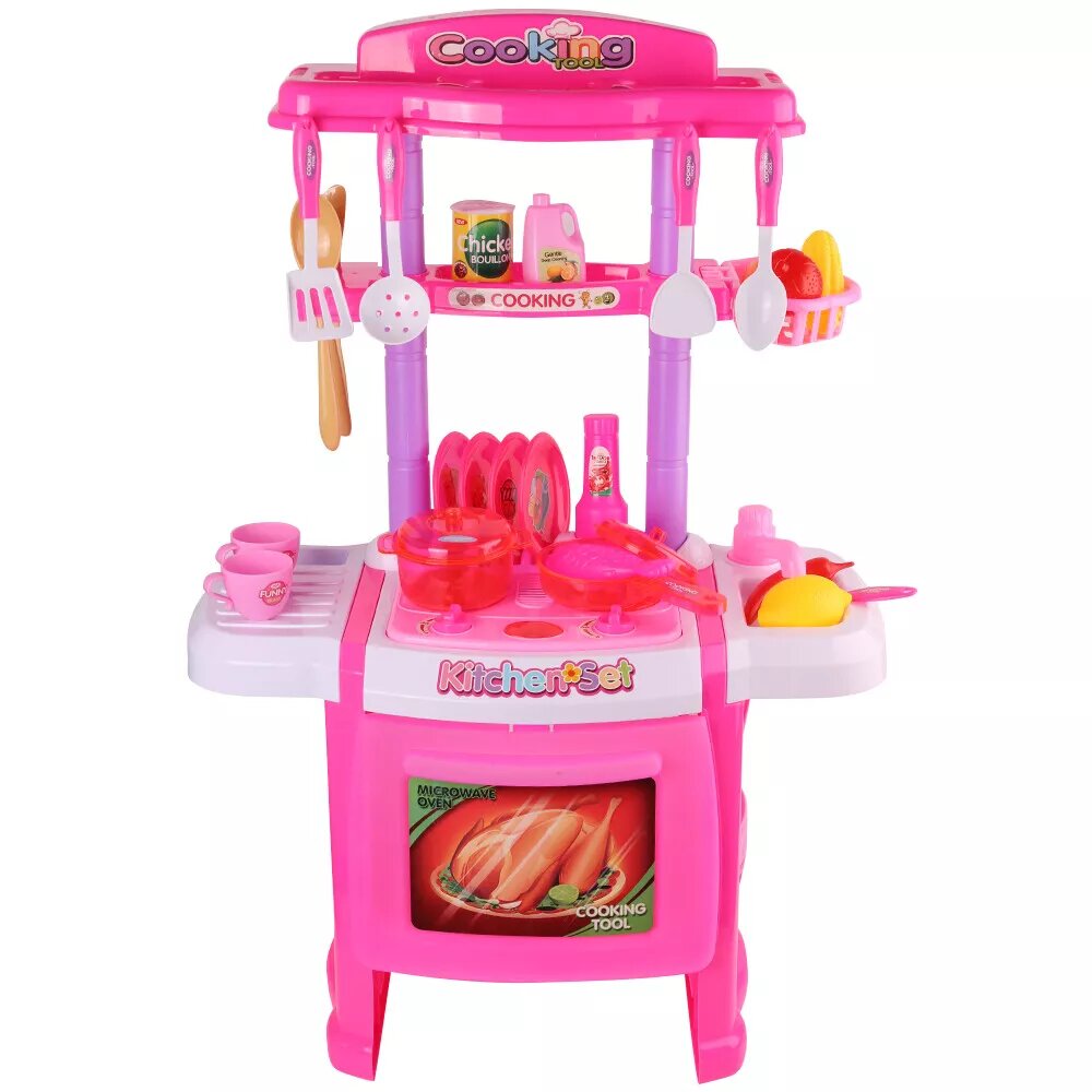 Kitcheniva Kitchen Pretend Play Set with Realistic Lights Sounds Kids Toy Christmas Gift