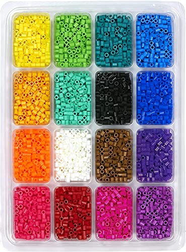 4001 Pieces Assorted Fuse Beads Kit with Storage Tray and Pattern Book for Arts and Crafts, Multicolor