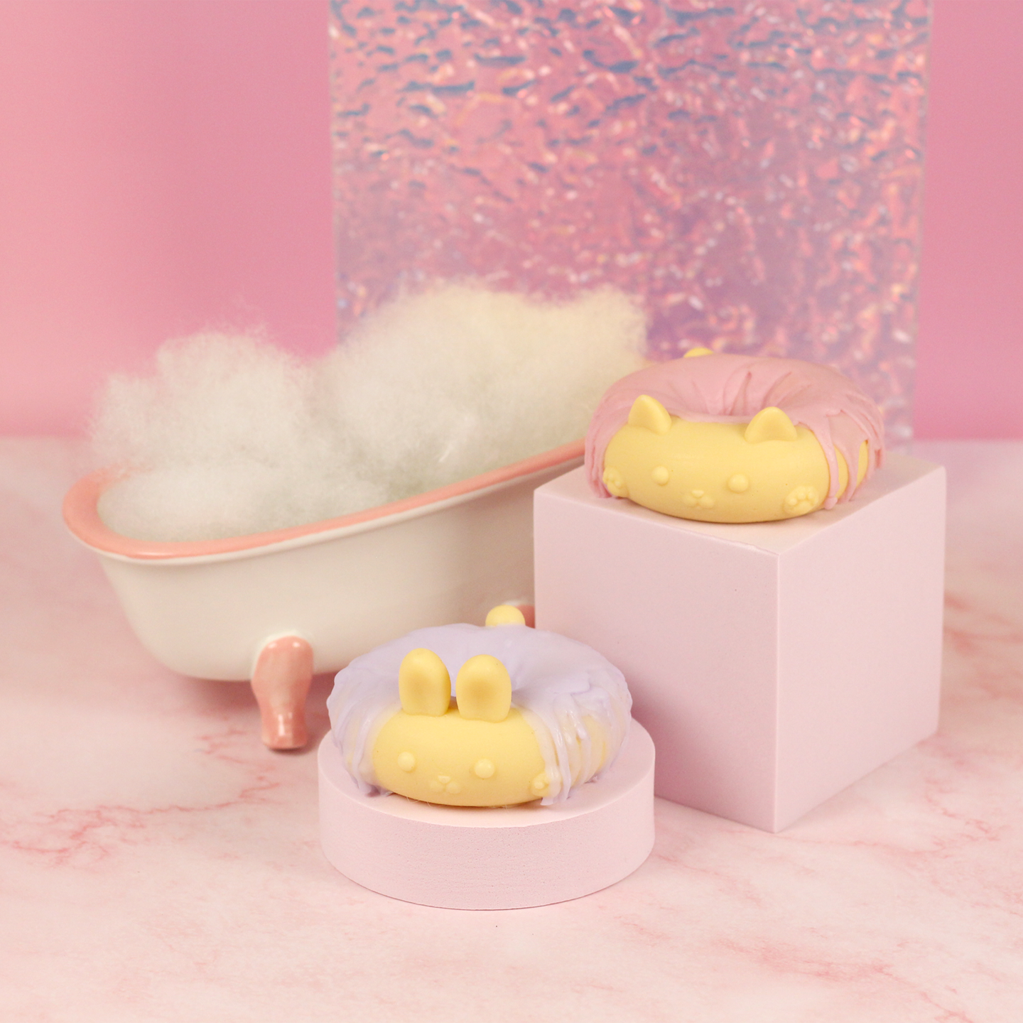 Fruity Donuts Gift Box | Cute Vegan Soap | Strawberry Scent | Blueberry Scent | Spa Gift For Her | Bunny Lover Gift | Cat Lover Gift|Dessert product 2