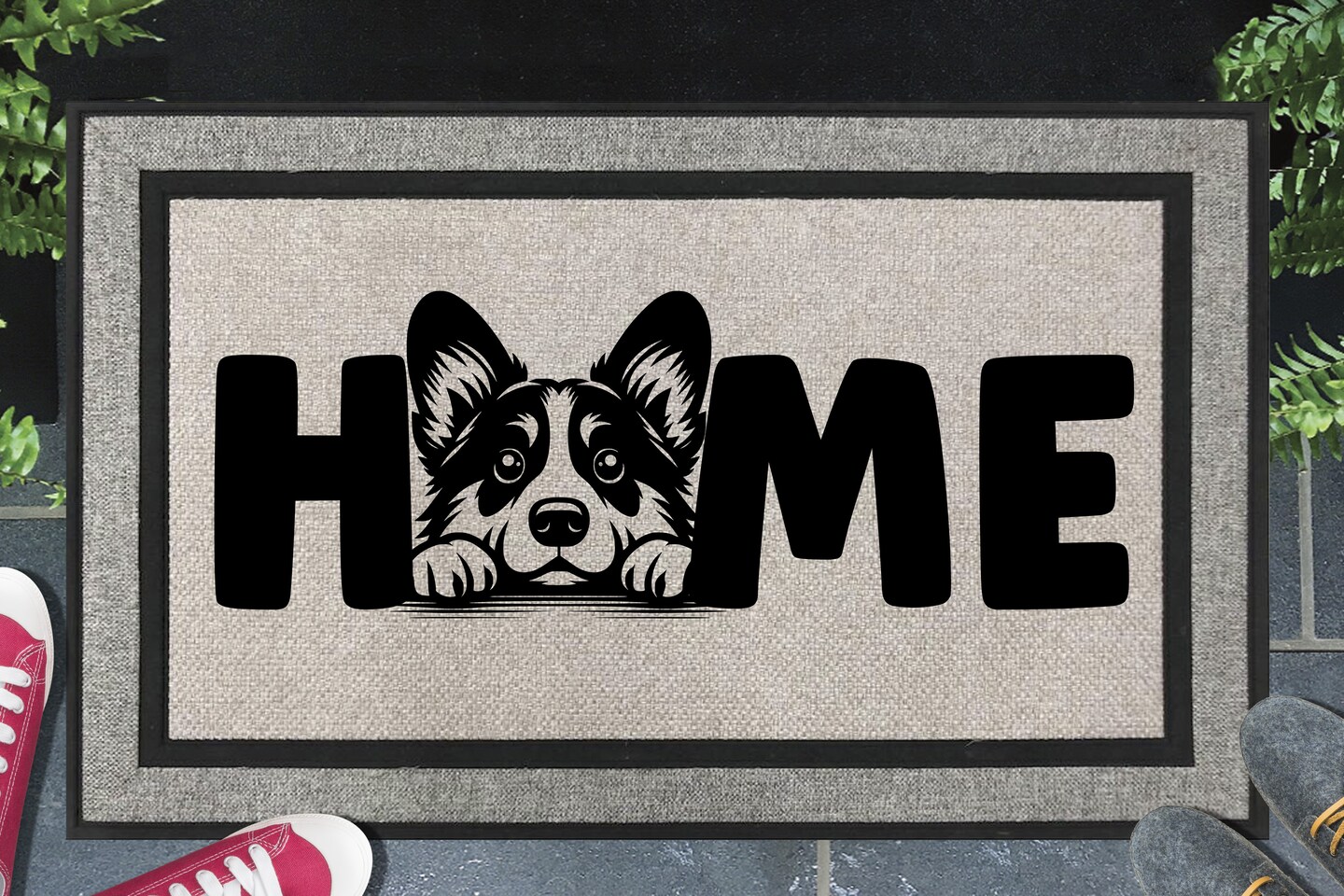 Corgi doormat hotsell