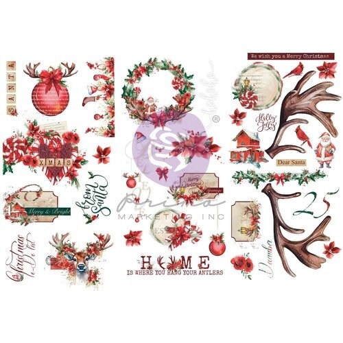 Prima Marketing From the North Pole Collection Transfers - 3 sheets, 6"x12" / rub-ons Embellishment 655350670771