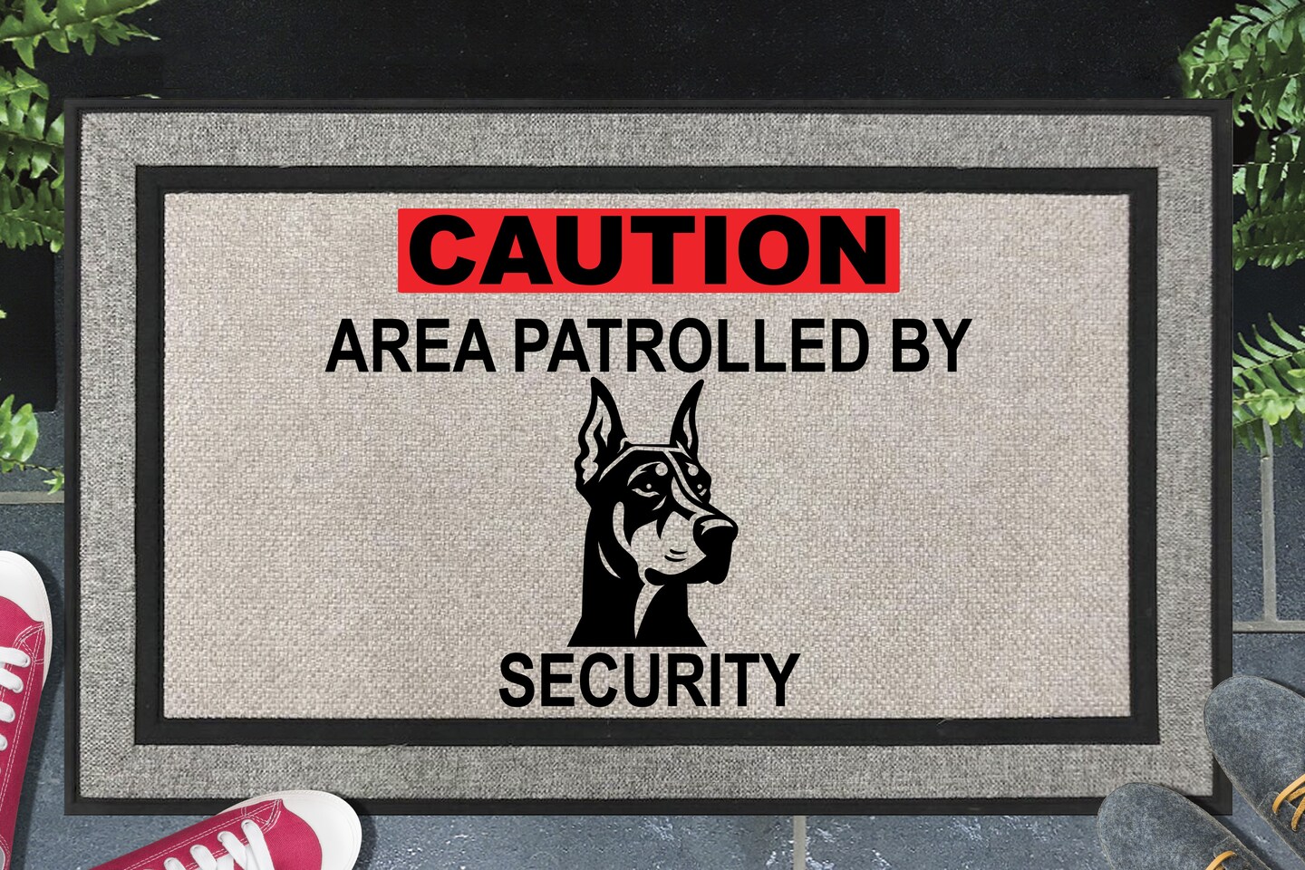 Doberman Security Doormat All Weather Welcome Mat 18
