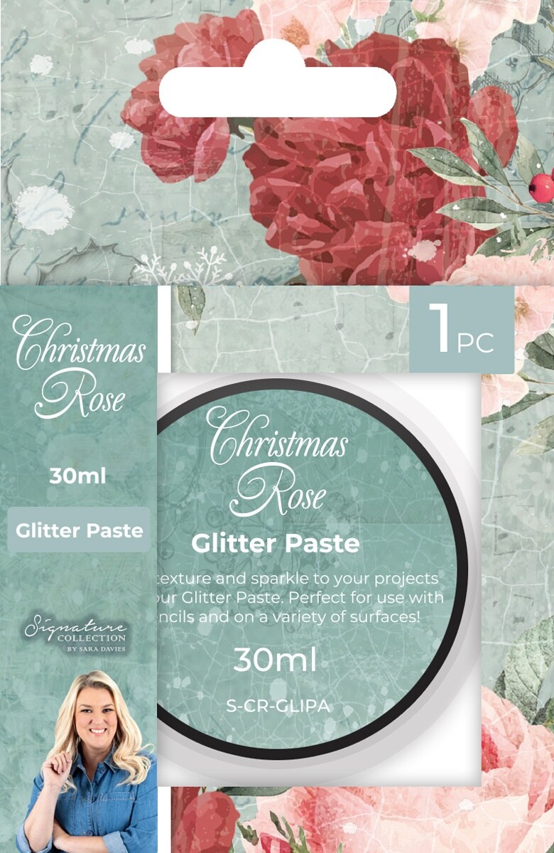 Sara Signature Glitter Paste-Snowfall, Christmas Rose