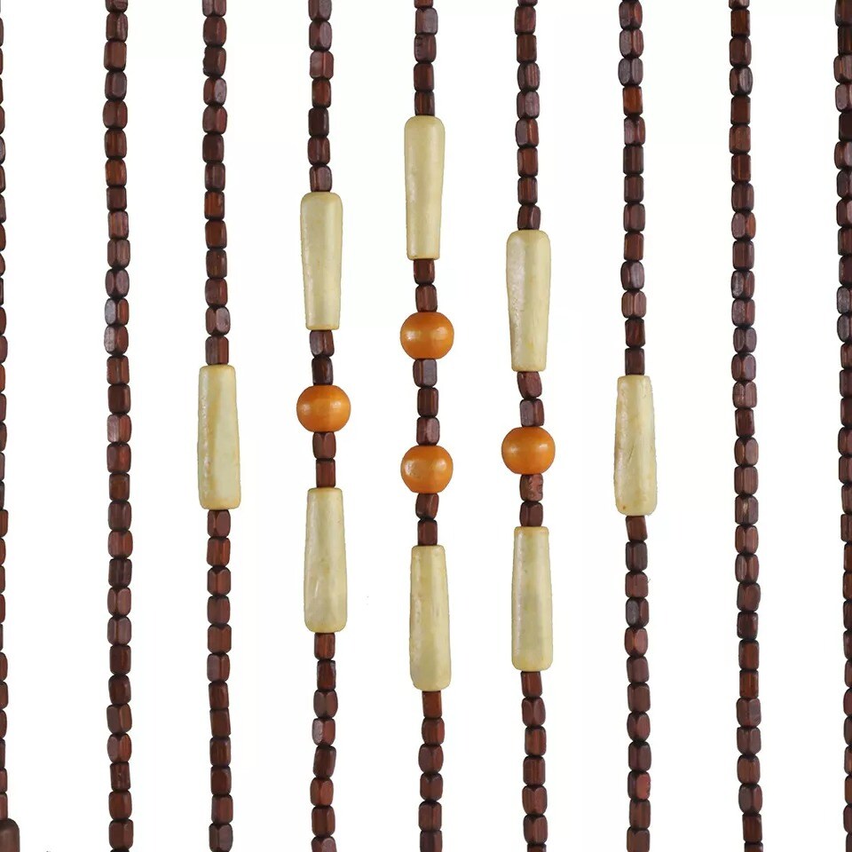 31-Line Wooden Bead String Door Curtain Balcony Bedroom Door Porch Drape Divider