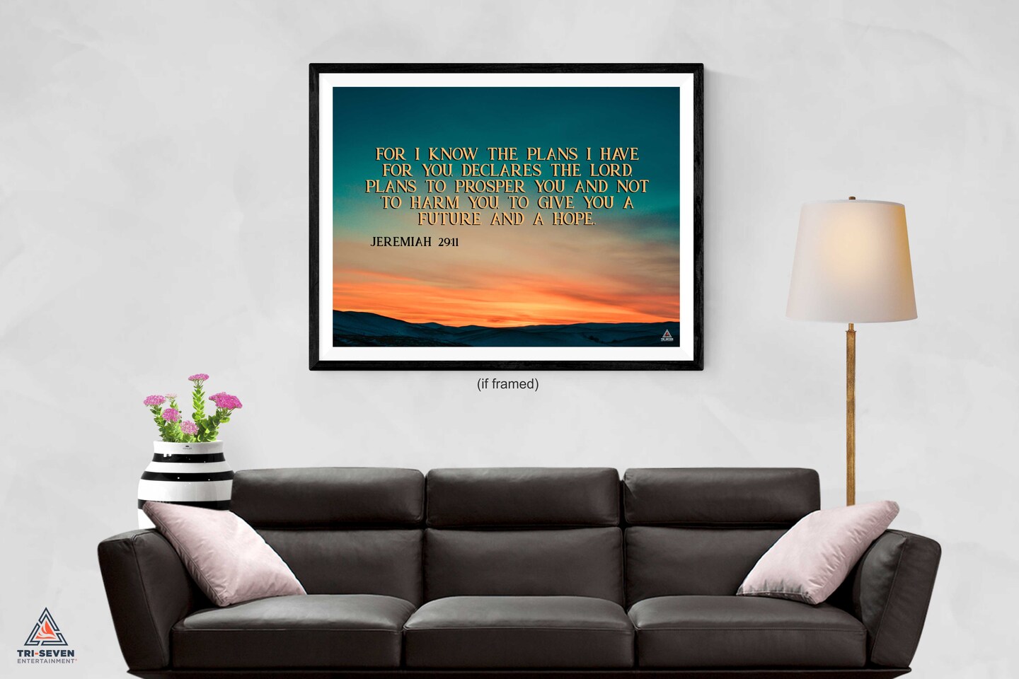 Jeremiah 29:11 Poster A Future and A Hope Bible Verse Quote Wall Art, 24&#x22;x18&#x22;, Unframed