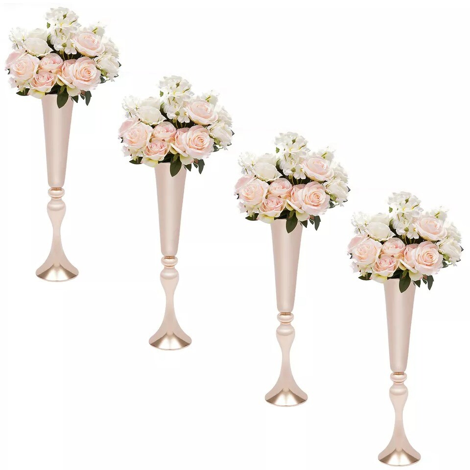 Set of 4 Wedding Centerpieces Props Flower Vases Table Tall Vase Decoration