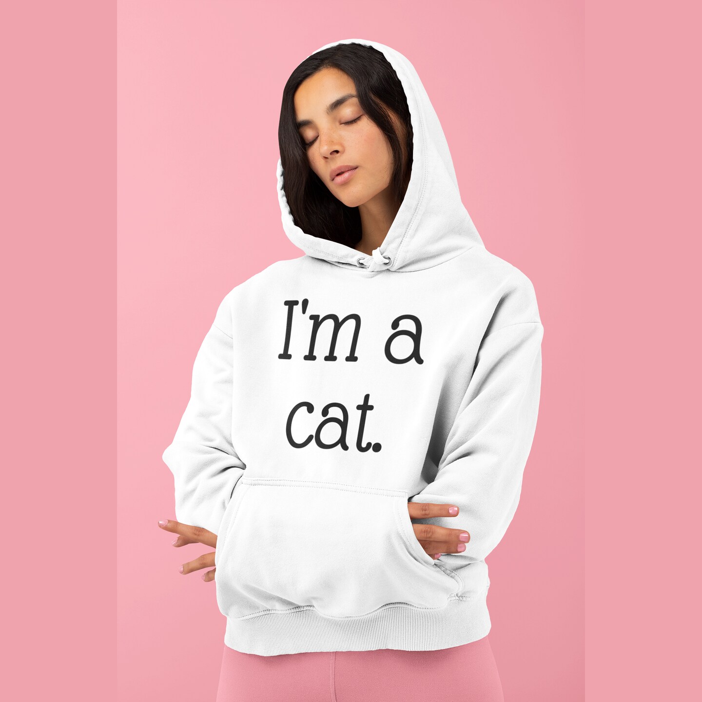 Cat hoodie. I'm a cat hooded sweatshirt. | MakerPlace by