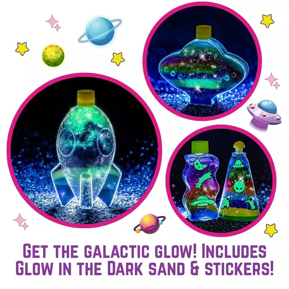 Galaxy Glow Sand Art Kit - Colored Sand &#x26; Art Bottles