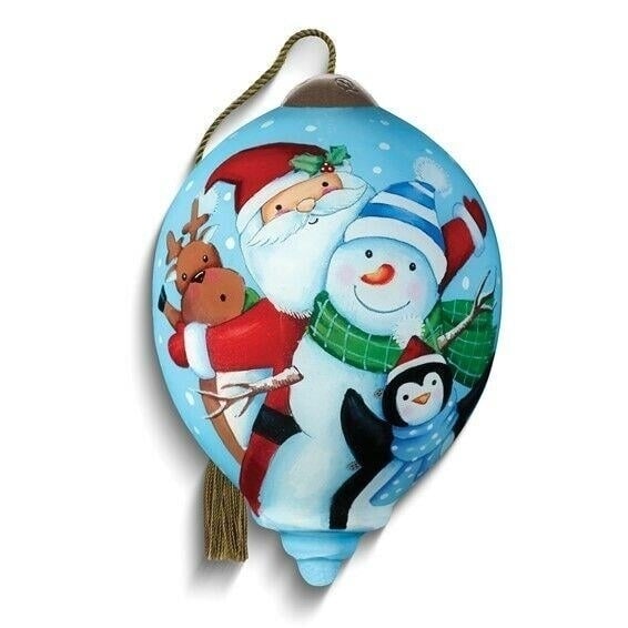 Precious Moments Santa Snowman Penguin Ornament Multi