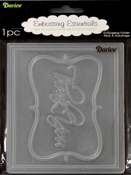 Darice Thank You Embossing Folder