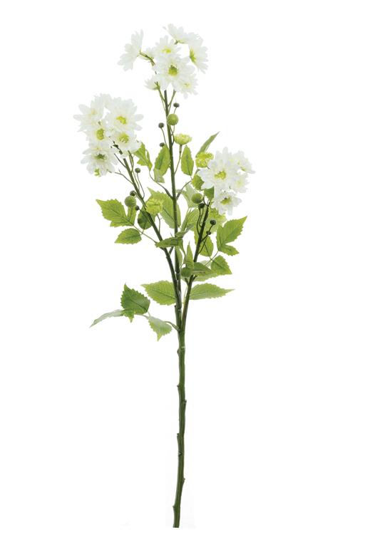 23&#x22; Artificial Aster Daisy Spray in White - Lifelike Floral Decor - Artificial Flowers for Arrangements  (5672-W)