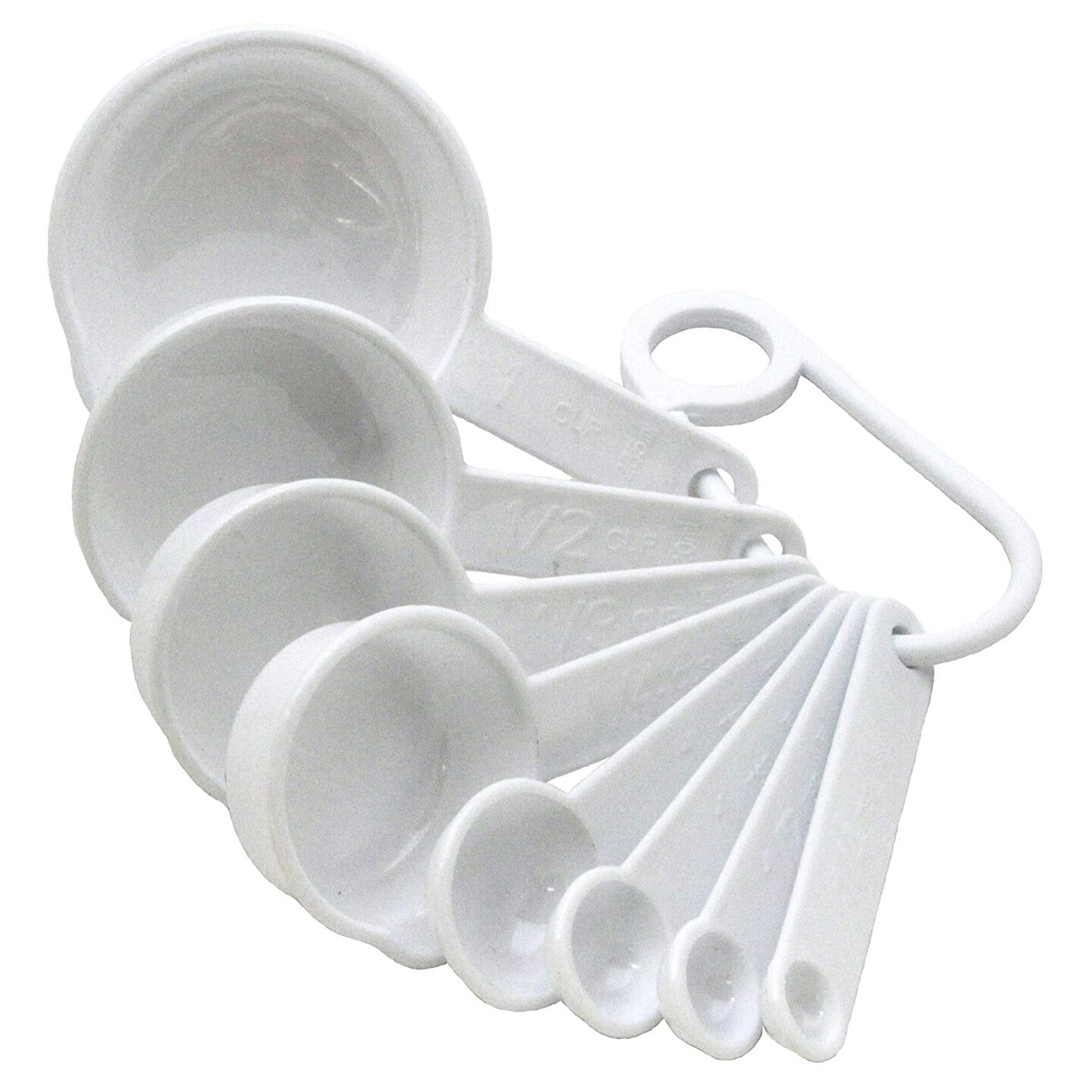 Chef Craft 8pc Plastic Measuring Cups &#x26; Spoons Set - 1/4 tsp, 1/2 tsp, 1 tsp, 1 tbsp, 1/4 cup, 1/3 cup, 1/2 cup and 1 cup Sizes